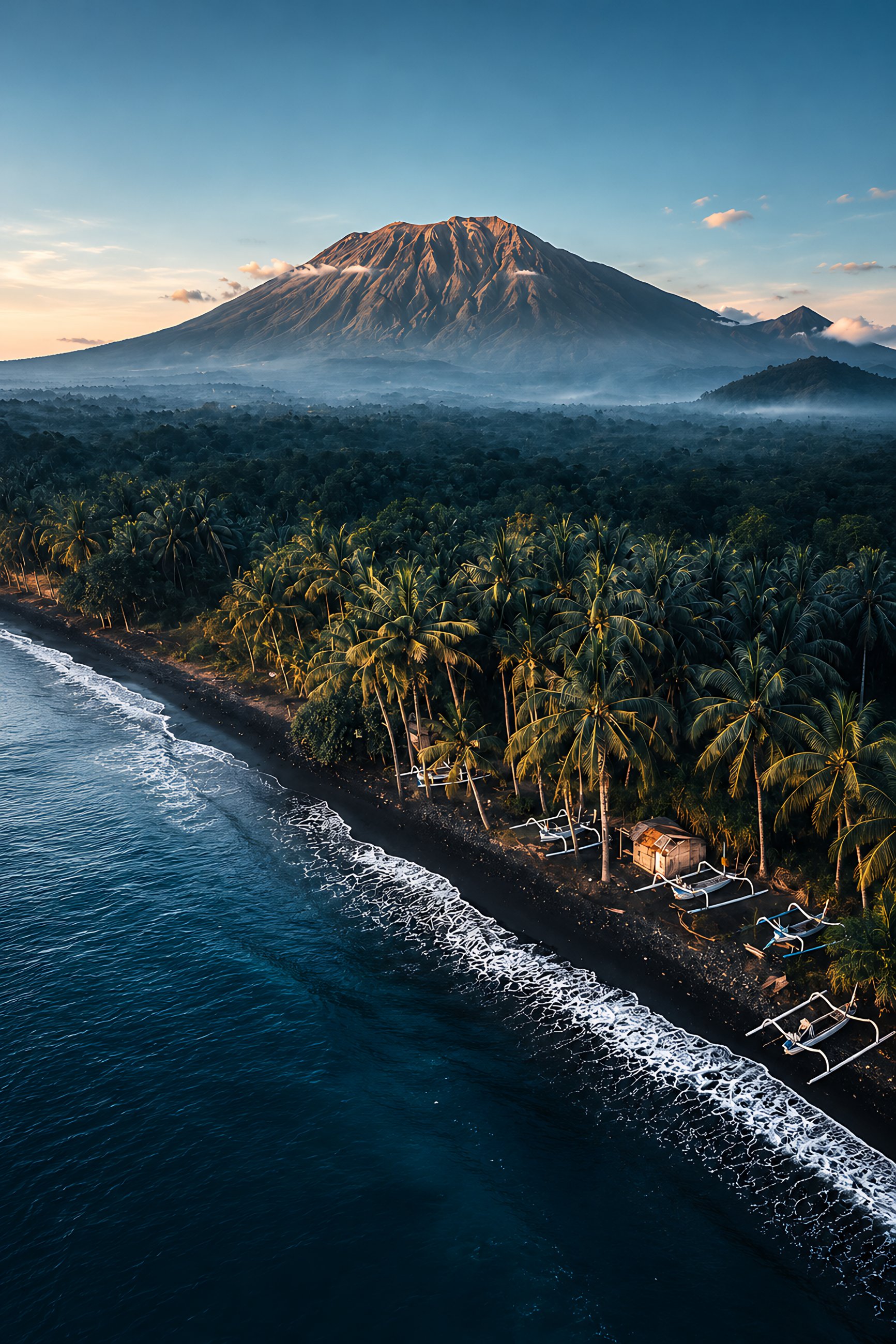 Der Gunung Agung über Balis Ostküste